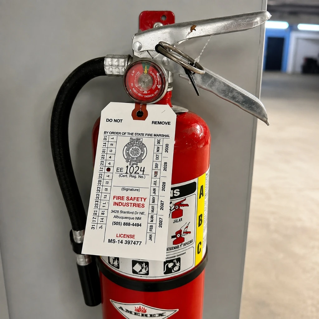 Annual Fire Extinguisher Certification in Albuquerque NM by Fire Safety Industries