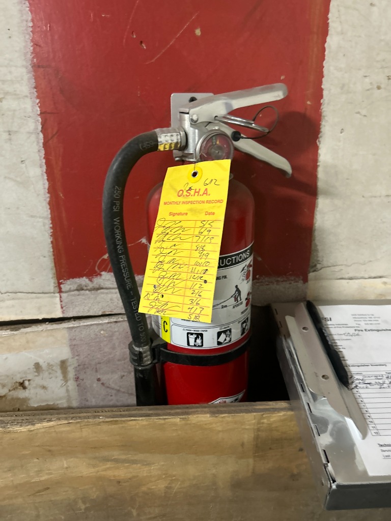 Annual fire extinguisher inspection for electronics recycling facility in Albuquerque NM