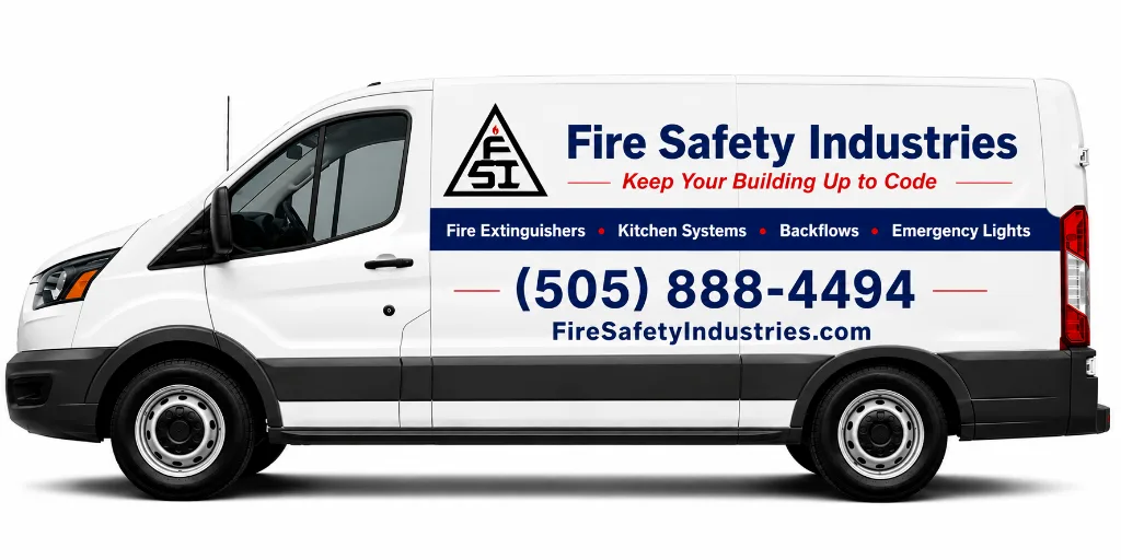 Fire Safety Industries mobile service van in Albuquerque New Mexico